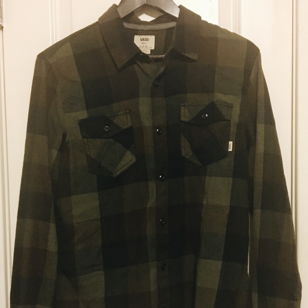 Green Chunk Plaid Flannel + Earth-toned